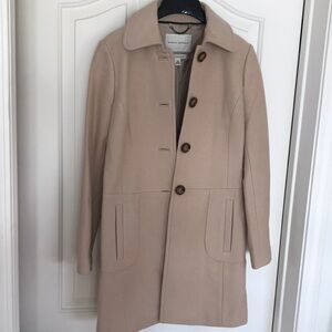 Banana Republic Elegant Tan Wool Blend Coat XS